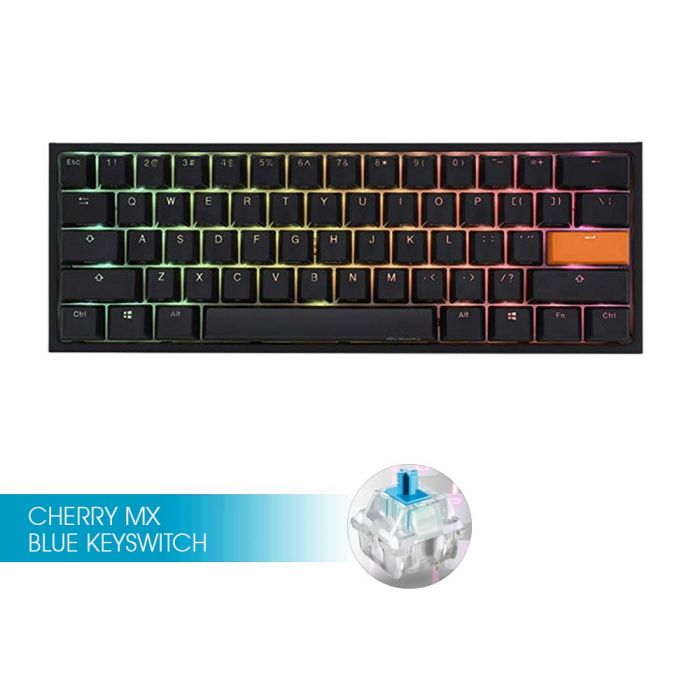 Ducky One 2 Mini Rgb Led 60 Double Shot Pbt Mechanical Keyboard Black Cherry Blue Switch Asgardstore Com